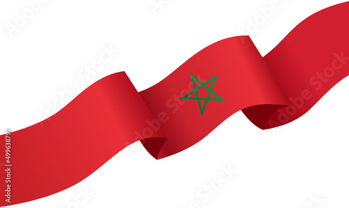 Morocco flag wave isolated on png or transparent background,Symbol Morocco,template for banner,card,advertising ,promote,and business matching country poster, vector illustration