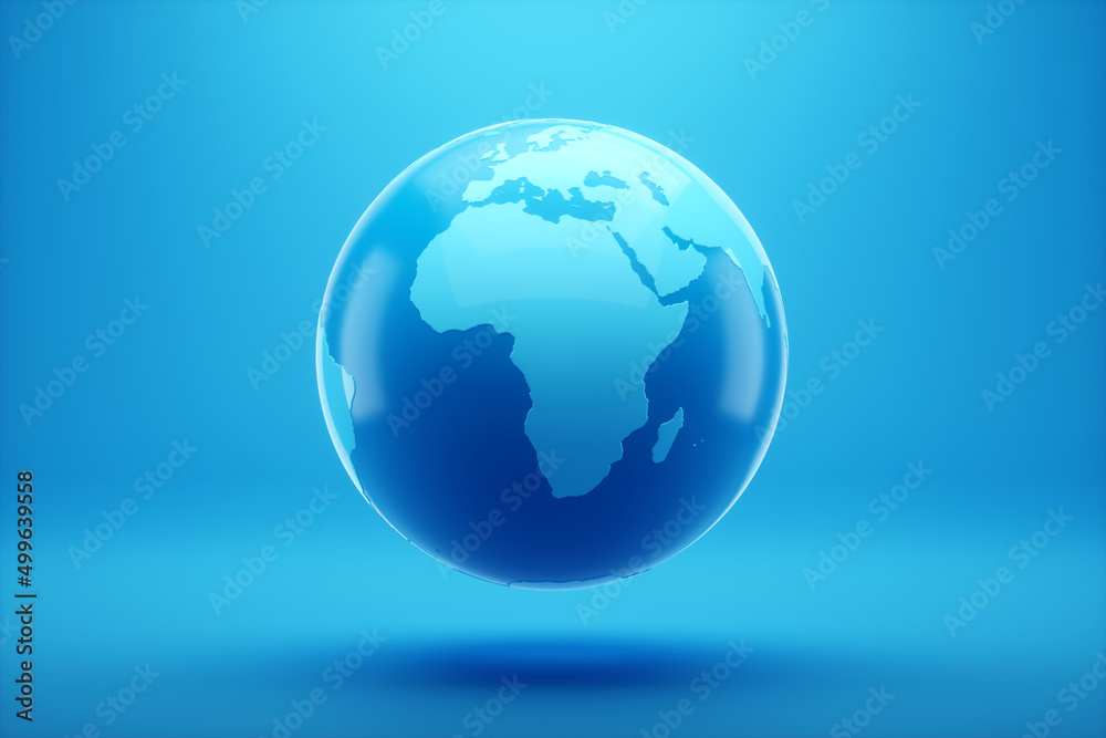 3D image of the planet earth, earth globe, cartoon style, modern design, magazine style, creative image. 3D render, 3D illustration. 3D image of the planet earth, earth globe, cartoon style, modern design, magazine style, creative image. 3D render, 3D illustration.
