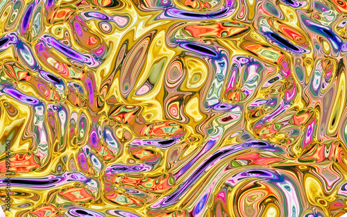 Abstract flowing liquid, 3d rendering.