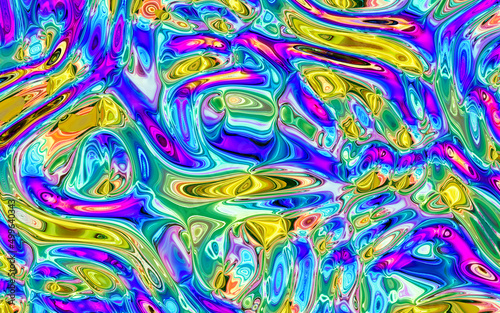 Abstract flowing liquid, 3d rendering.