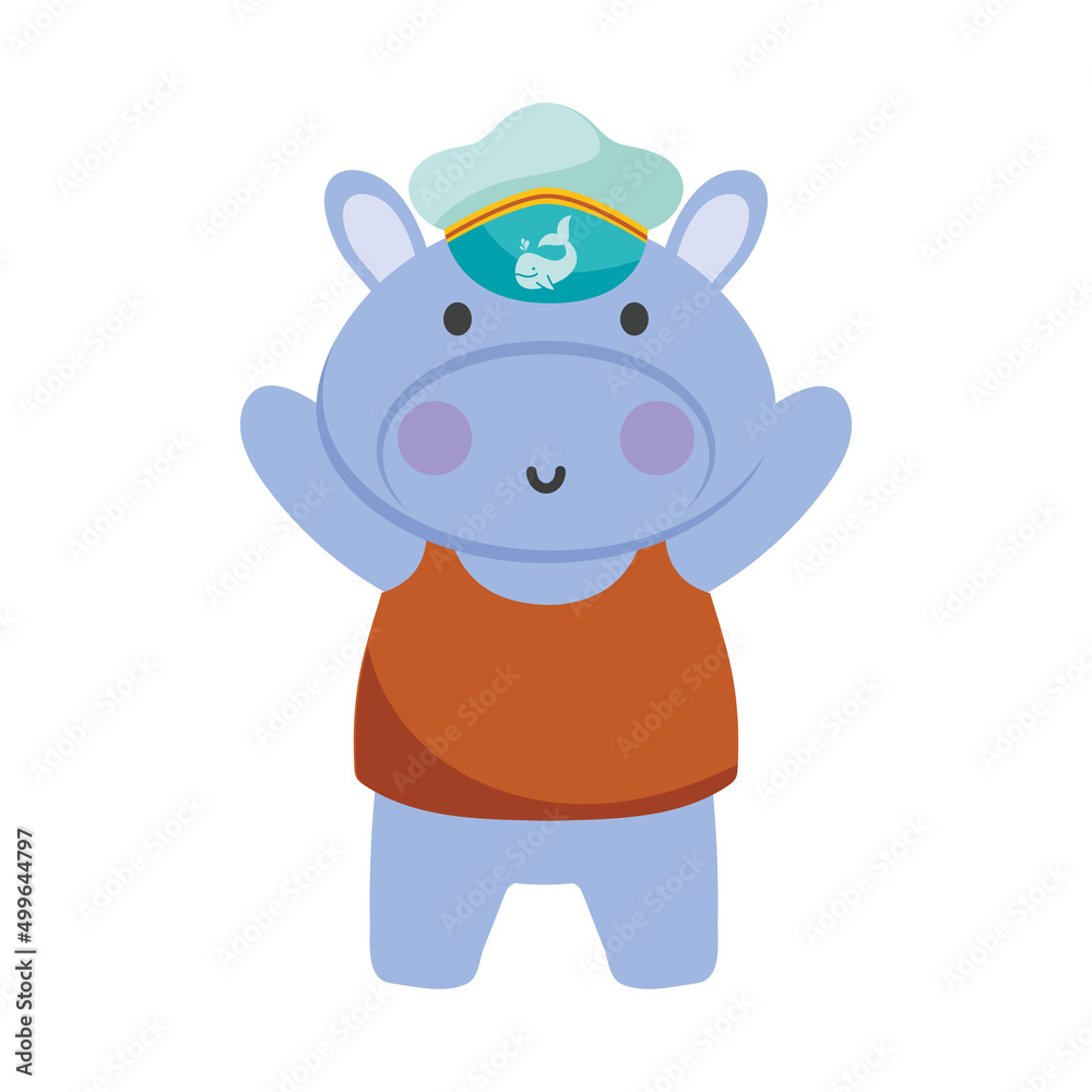 sailor hippo design