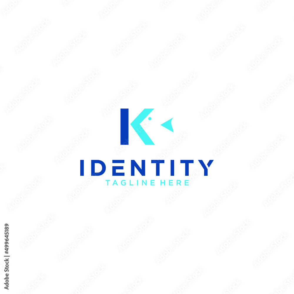 K letter logo fish vector design modern K letter logo fish vector design modern