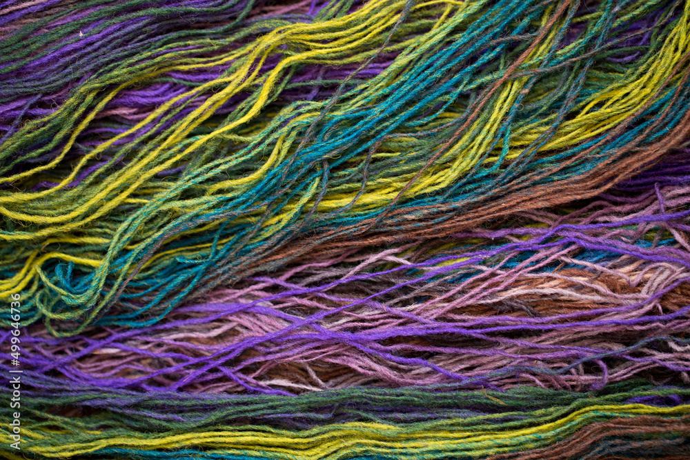 Colored yarn, thick threads for knitting warm clothes