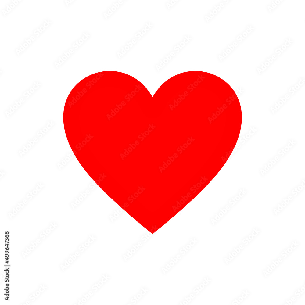 simple heart icon on white background