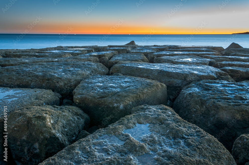 sunset over the sea