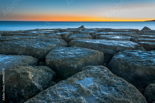 sunset over the sea