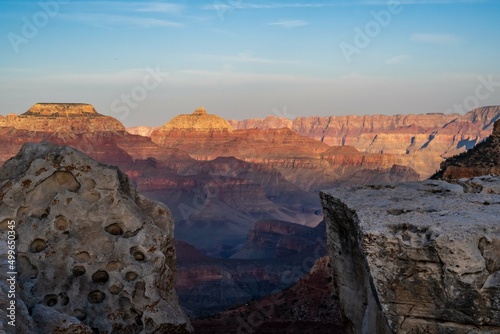 An overlooking landscape view of Grand Canyon National Park, Ari