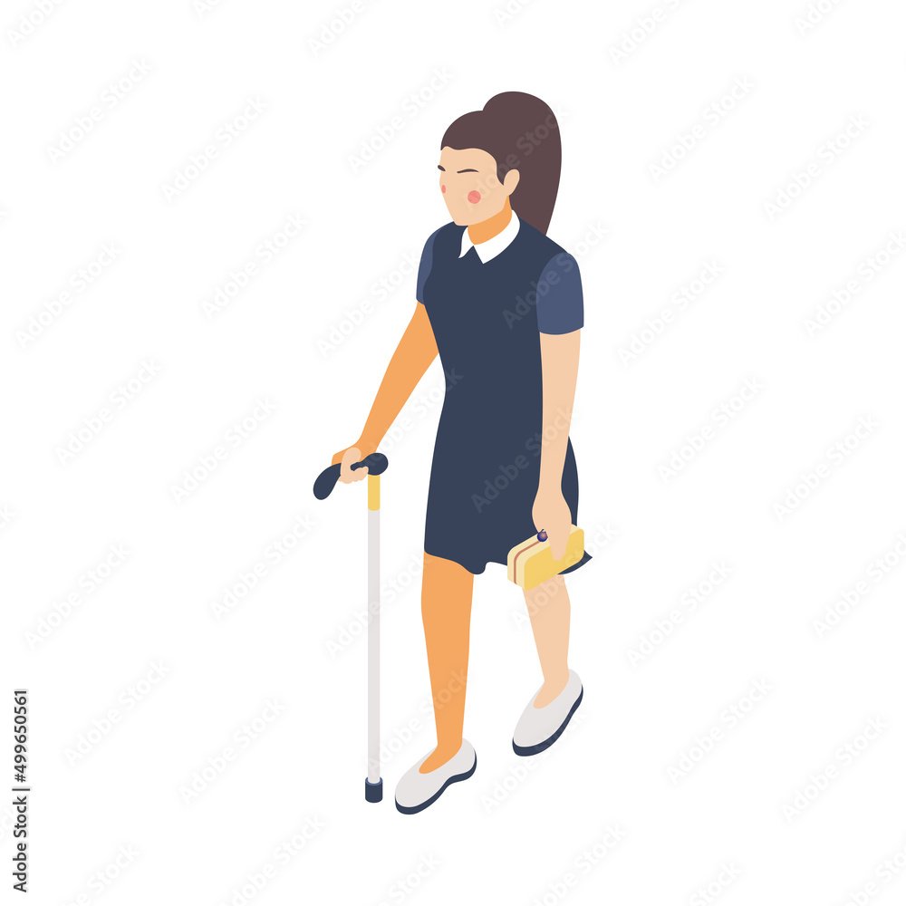 Disabled Woman Illustration