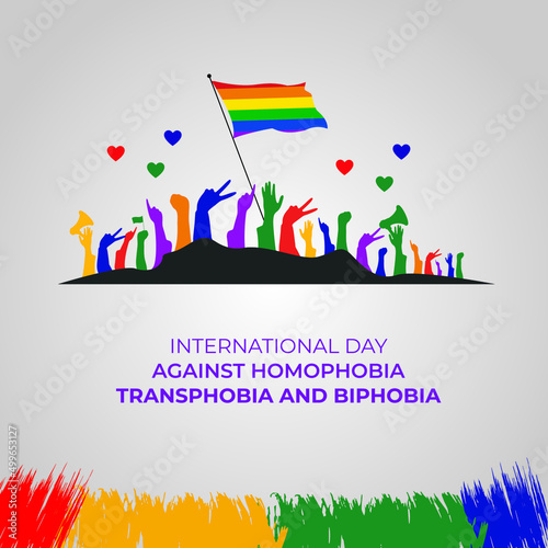 International Day Against Homophobia, Transphobia and Biphobia. May 17. Holiday concept. vector illustration.