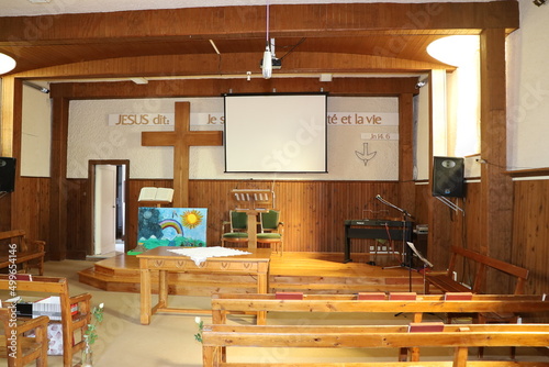 Fotografie Temple protestant, église évangélique réformée, ville de Thiers, département du