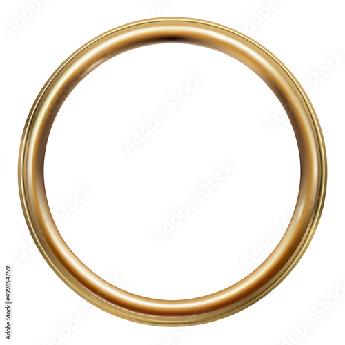 Round classic golden vintage picture frame oval