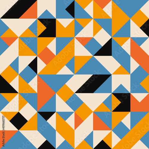 Vintage color triangle seamless background pattern