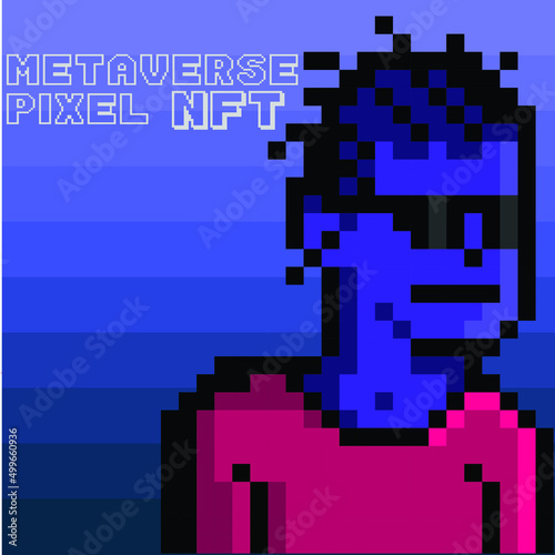pixel art concept. men's character Pixel art set	

