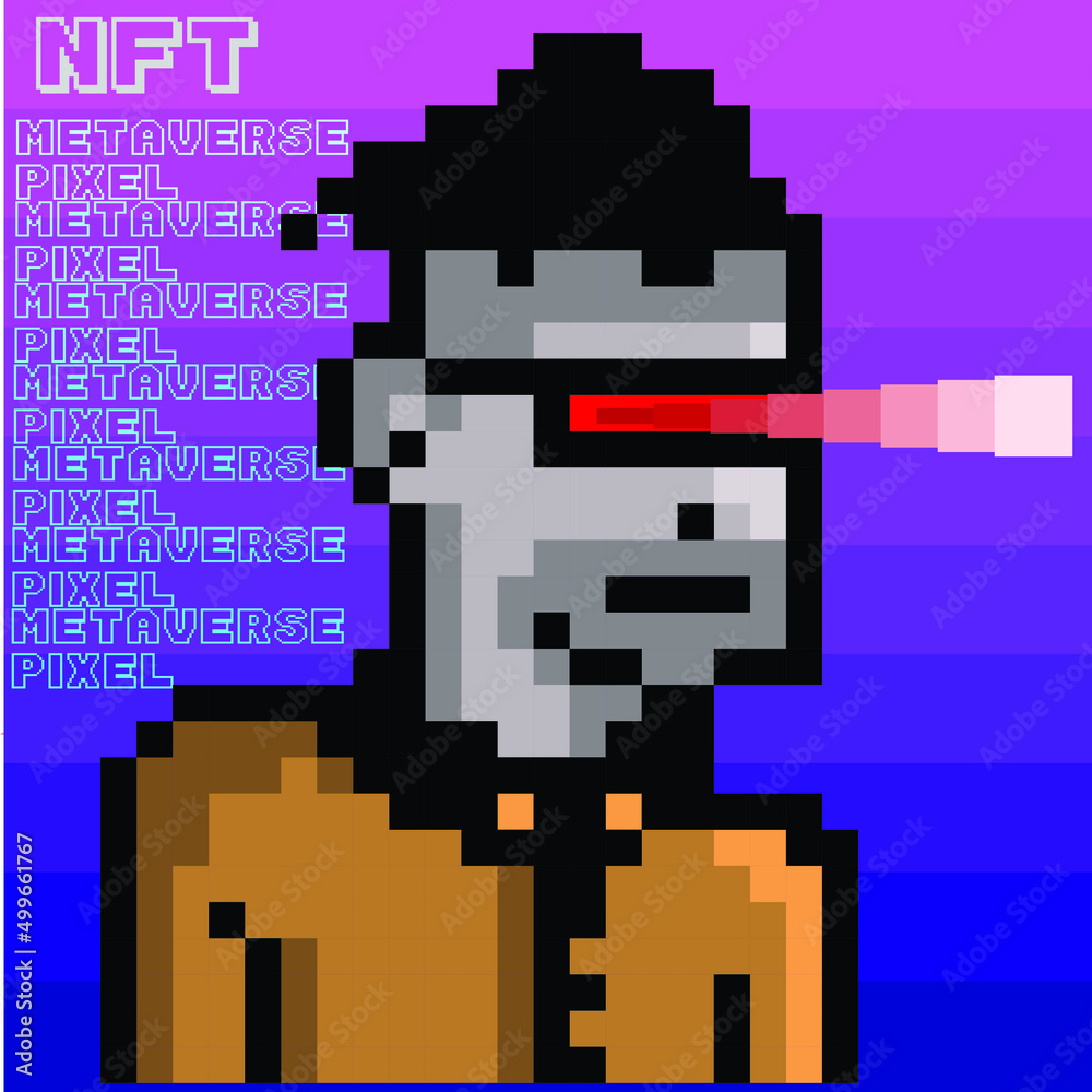 Obraz premium pixel art concept. men's character Pixel art set 