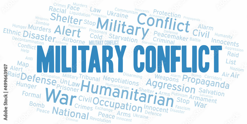 Military Conflict word cloud. Vector made with the text only. Military Conflict word cloud. Vector made with the text only.