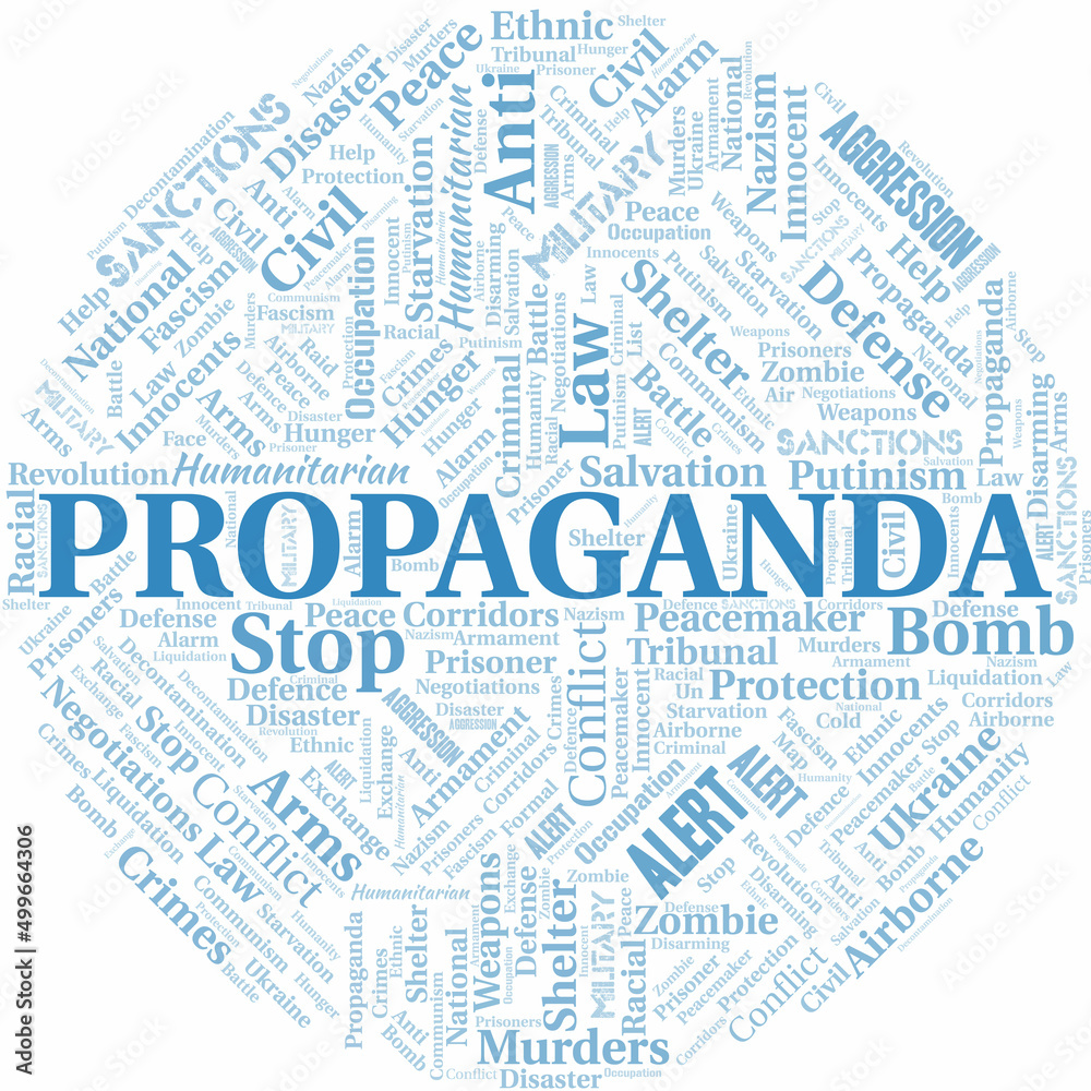 Propaganda word cloud. Vector made with the text only. Propaganda word cloud. Vector made with the text only.