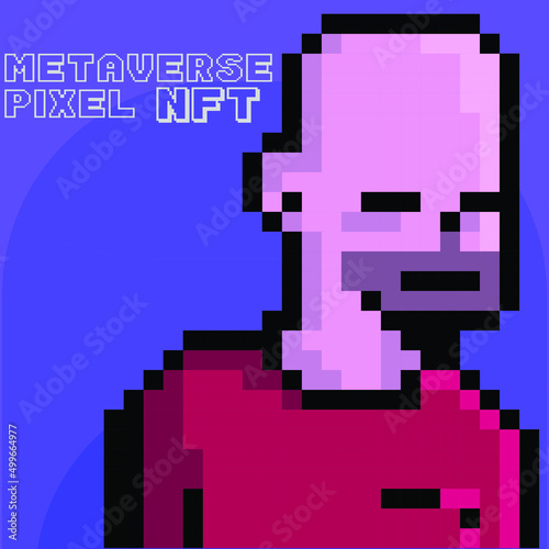 pixel art concept. men's character Pixel art set	
