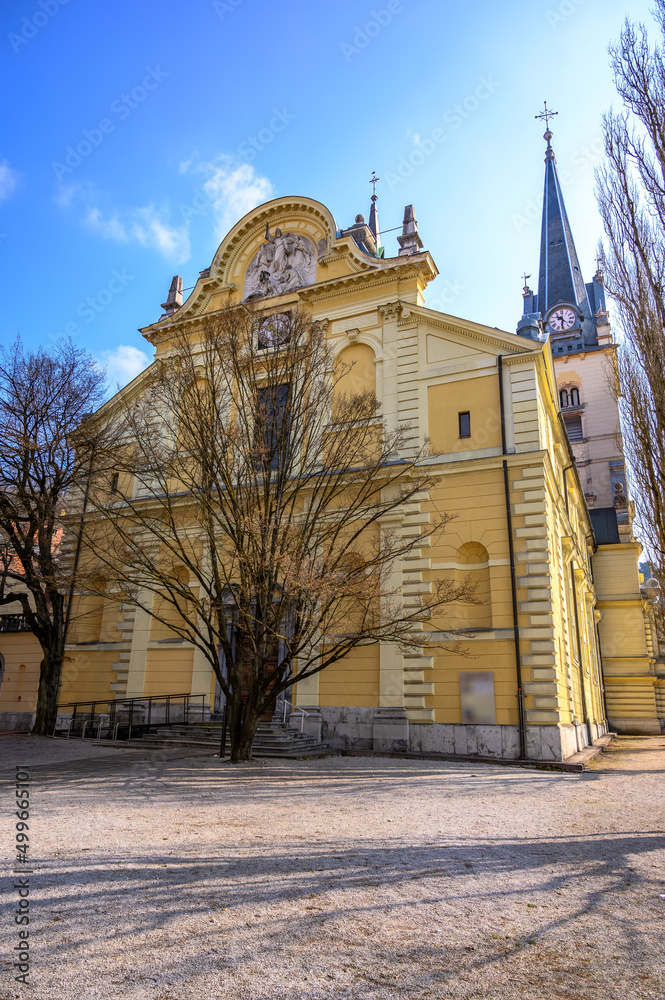 Obraz premium Saint James parish Catholic church in Ljubljana