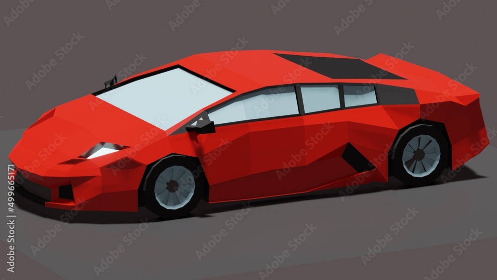 Fototapeta premium red sports car