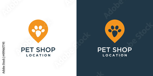 Free Download Pet logo design with love and location concept Premium Vector - GFXLoad