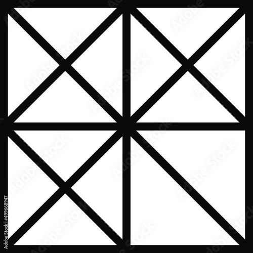 Squares divided in segments from 1 to 12 isolated on white background. Pie or pizza square shapes cut in equal slices in outline style. Simple business char