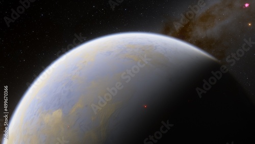 Abstract planets and space background