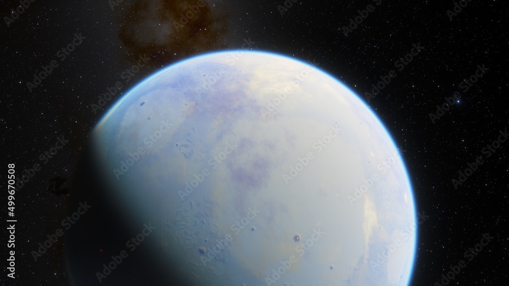 Naklejka premium Abstract planets and space background