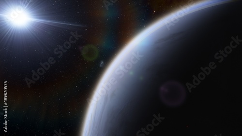 Abstract planets and space background