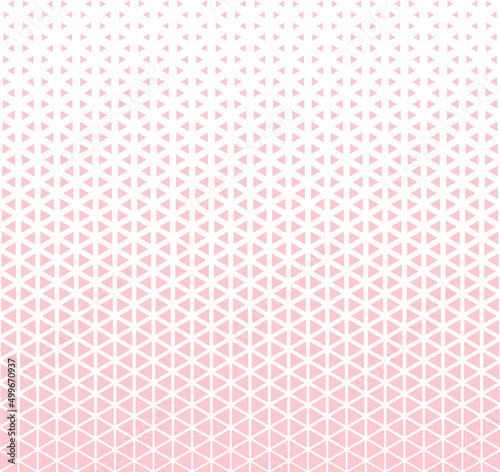 Pink halftone pattern on white background. Linear halftone backdrop. Isolated vector illustration on white background.