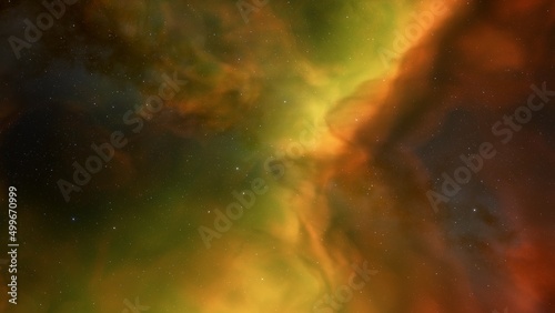 Fototapeta Naklejka Na Ścianę i Meble -  Realistic cosmos and color nebula. Colorful galaxy. 3d illustration