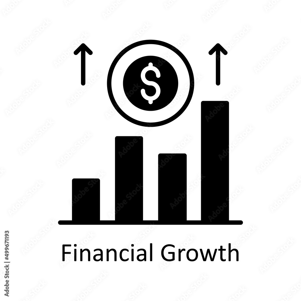 Financial Growth vector Solid icon for web isolated on white background EPS 10 file Financial Growth vector Solid icon for web isolated on white background EPS 10 file