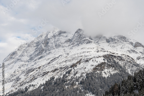 Snow covered alps at the San Bernardino pass in Switzerland © Robert