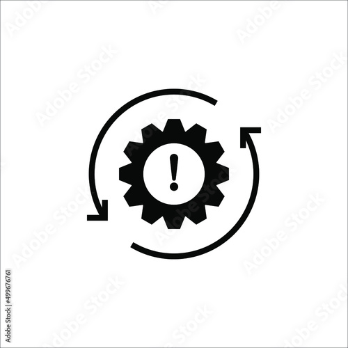 System error icon, system not working sign. vector illustration on white background