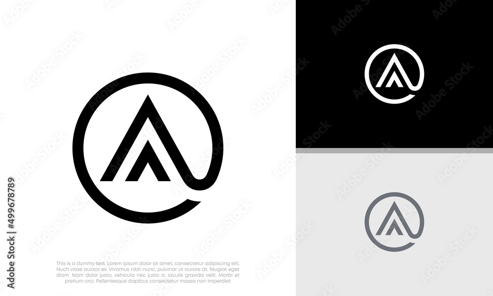 Initials A logo design. Initial Letter Logo. Initials A logo design. Initial Letter Logo.