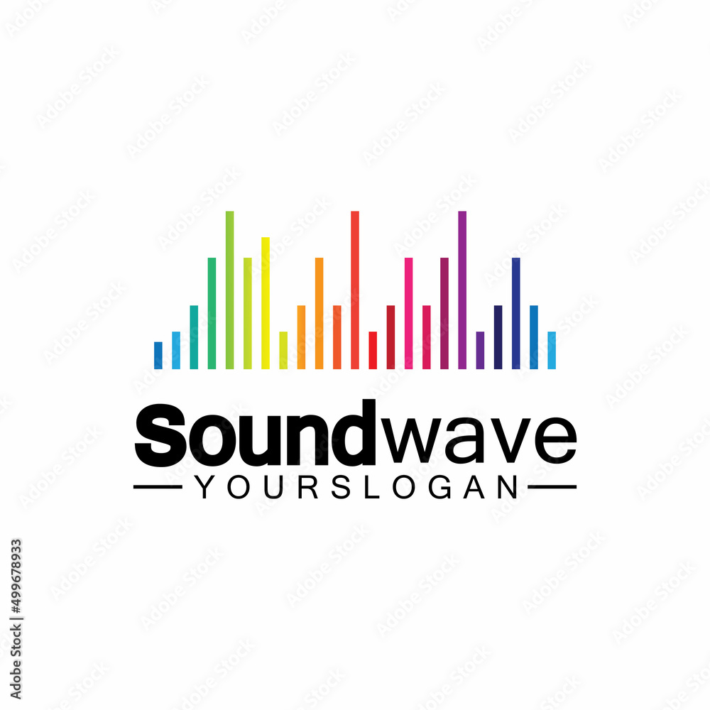 Sound wave logo and symbol vector Sound wave logo and symbol vector