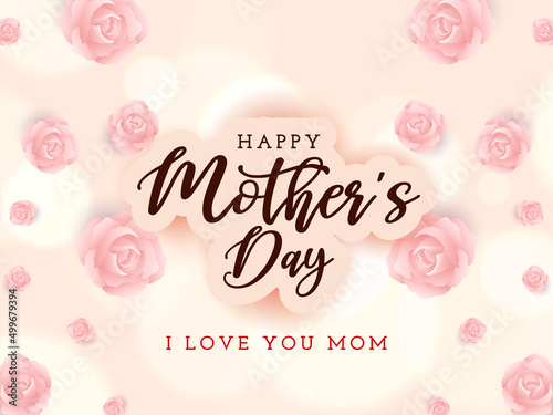 Beautiful Happy Mothers day stylish background design