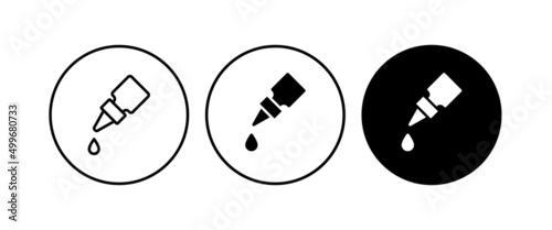 EYE DROP ICON , EYEDROPPER, Eye drops line icon. Nasal drops, medical, contact lenses