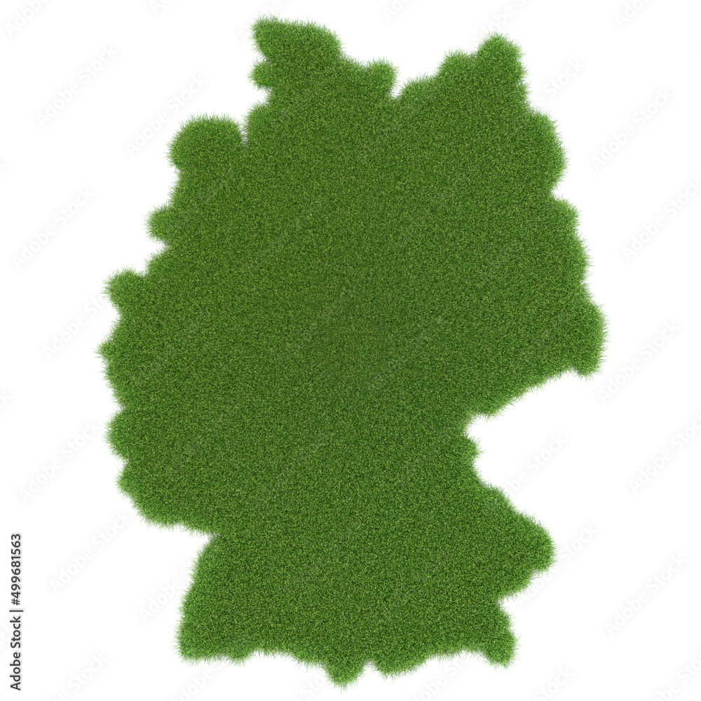 Karte von Deutschland aus Gras