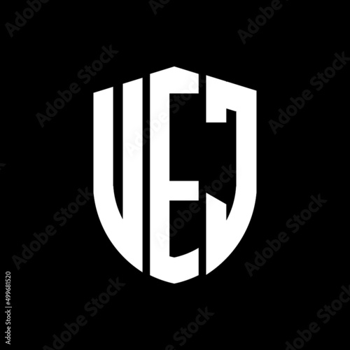 VEJ letter logo design. VEJ modern letter logo with black background. VEJ creative  letter logo. simple and modern letter logo. vector logo modern alphabet font overlap style. Initial letters VEJ  photo