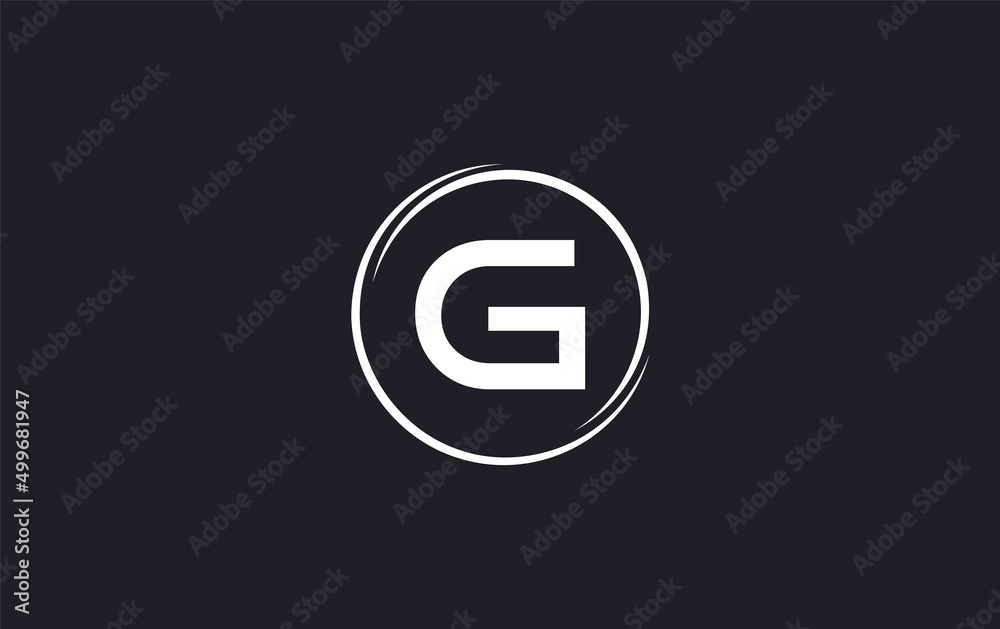 Simple unique letter logo with circle. The letter and alphabets designing Simple unique letter logo with circle. The letter and alphabets designing