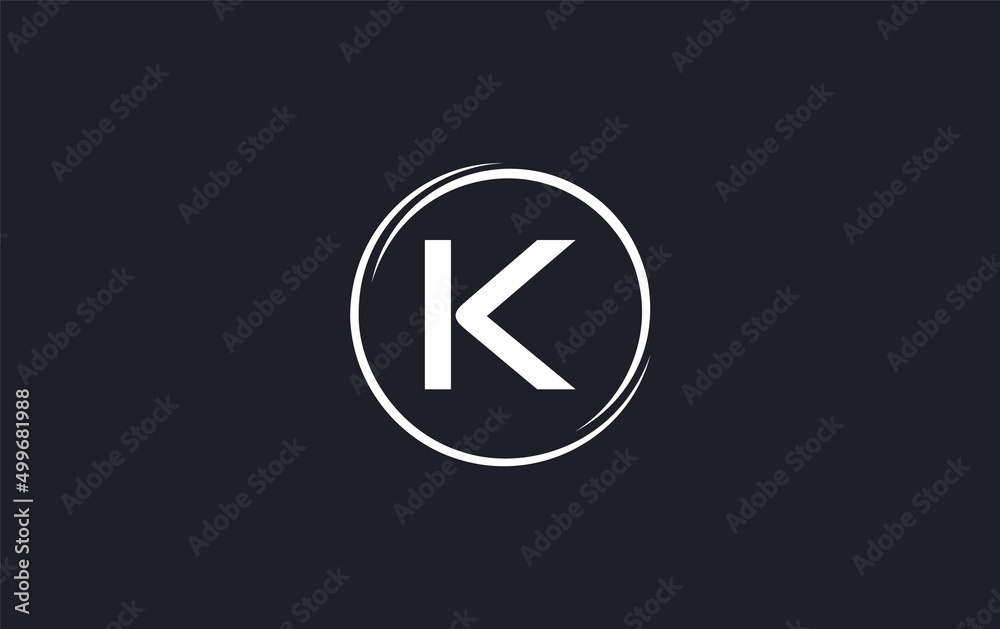 Simple unique letter logo with circle. The letter and alphabets designing