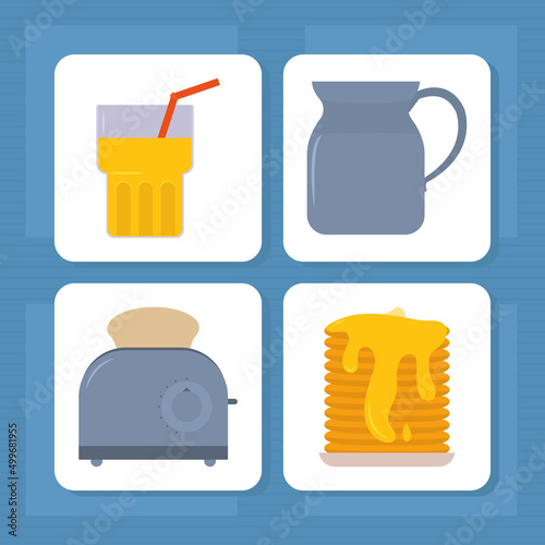 breakfast icon collection