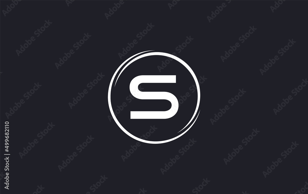 Simple unique letter logo with circle. The letter and alphabets designing