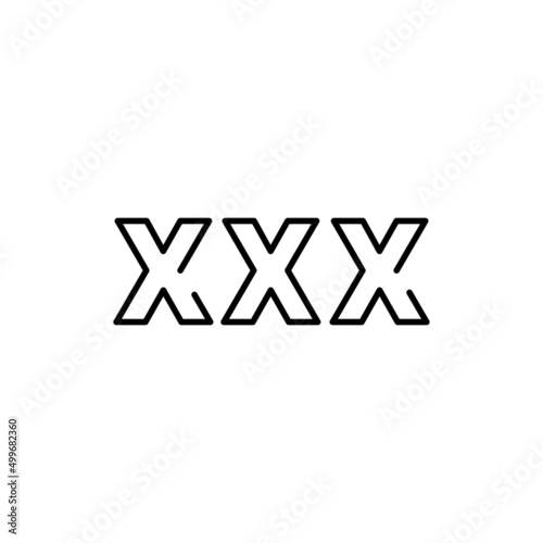Porn color line icon. Pictogram for web page
