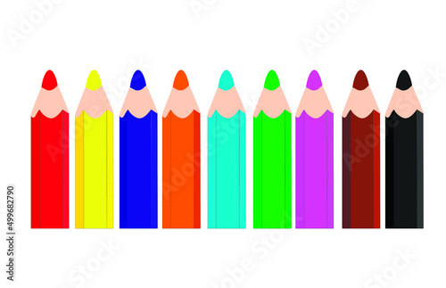 Set of colored pencils