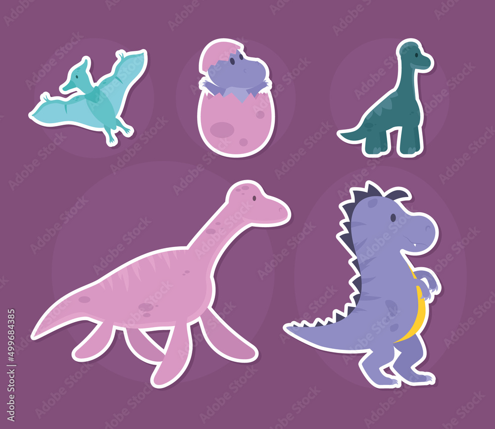 cute dinosaurs set cute dinosaurs set