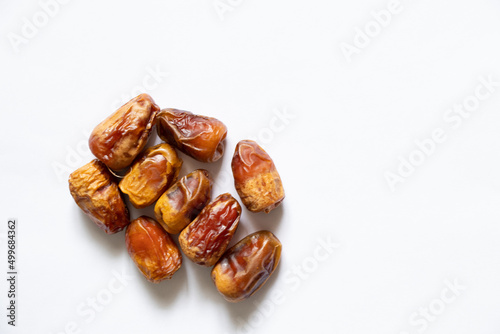 Dry date on a white background Egyptian close up photo