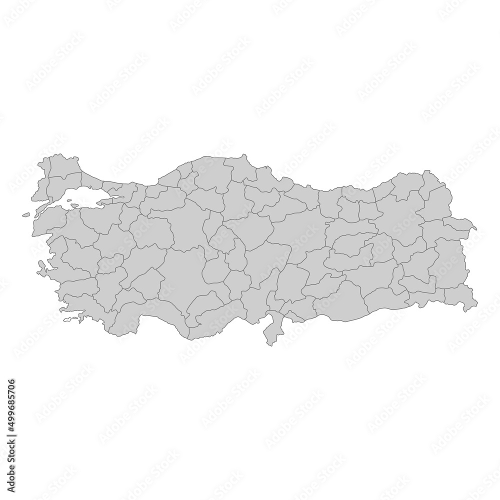 Outline political map of the Turkey. High detailed vector illustration. Outline political map of the Turkey. High detailed vector illustration.