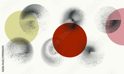 Glitch distorted geometric shape . Minimal art design . Noise destroyed circle logo . Trendy defect error shapes . Glitched frame .Broken effect .Grunge texture . Distressed element .vector 