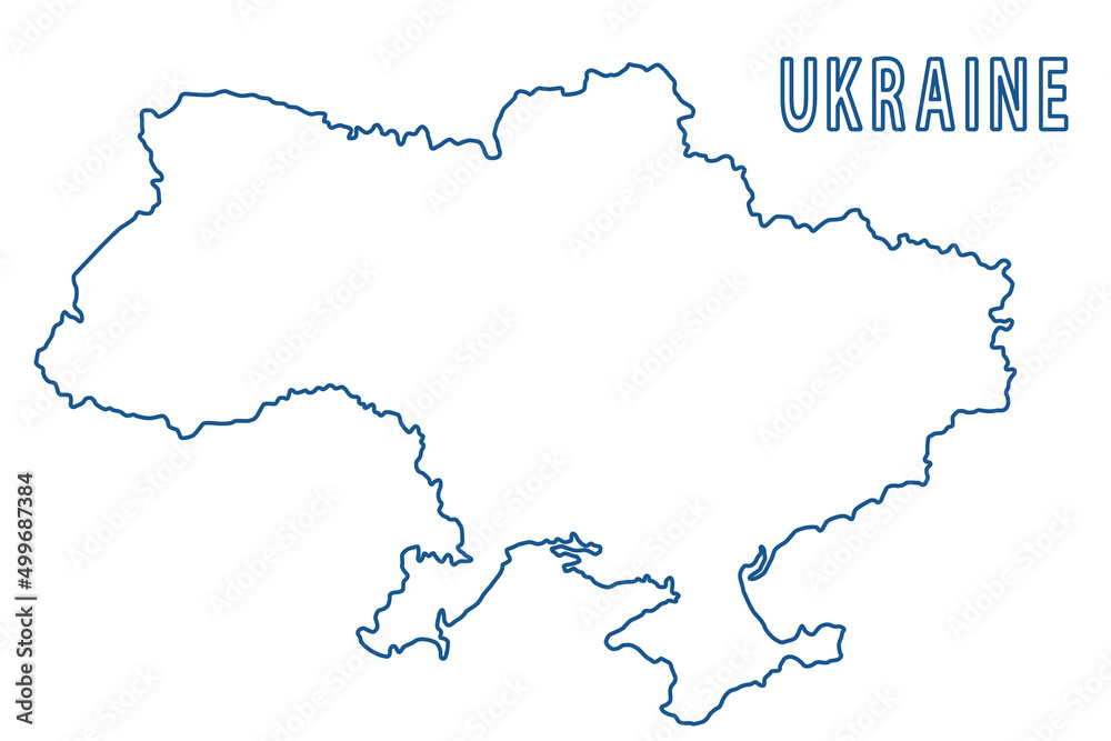 Contour map of Ukraine